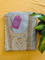 Premium Pure Zari Tissue Suit – Detailed with Handwork