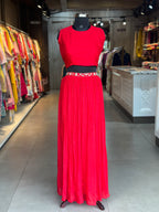 BHANDEJ SKIRT IN KAFTAN SET