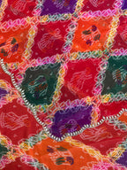 Rajwadi Bandhej Saree (Pachrangi)