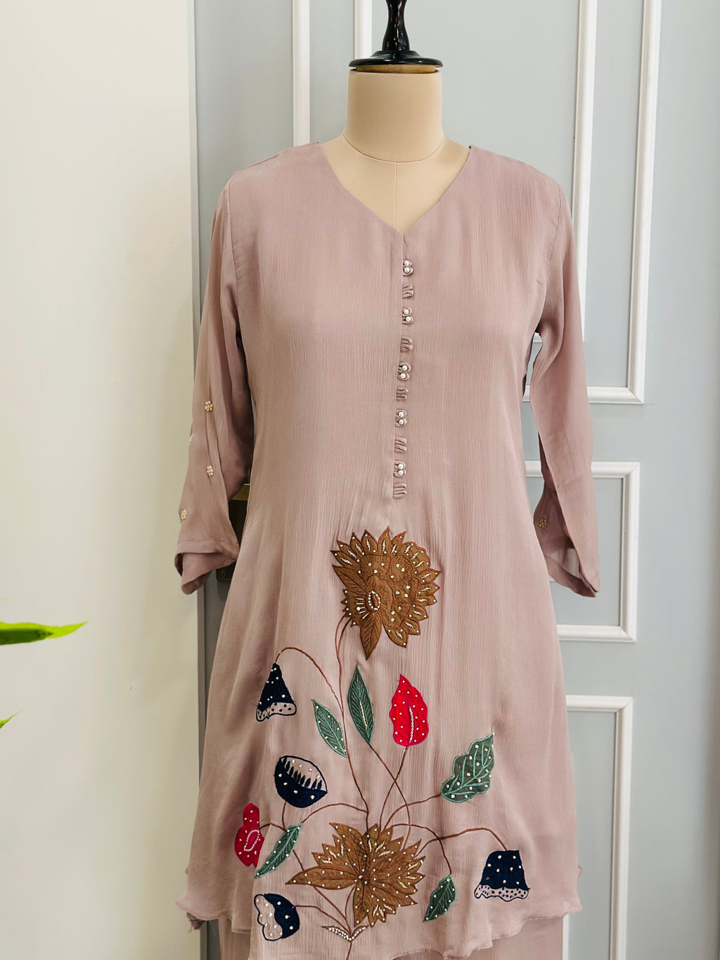 Pure Chinon Embroidered Co-ord Set