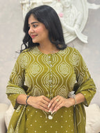 Traditional Bandhej Print Farshi Kurta Set