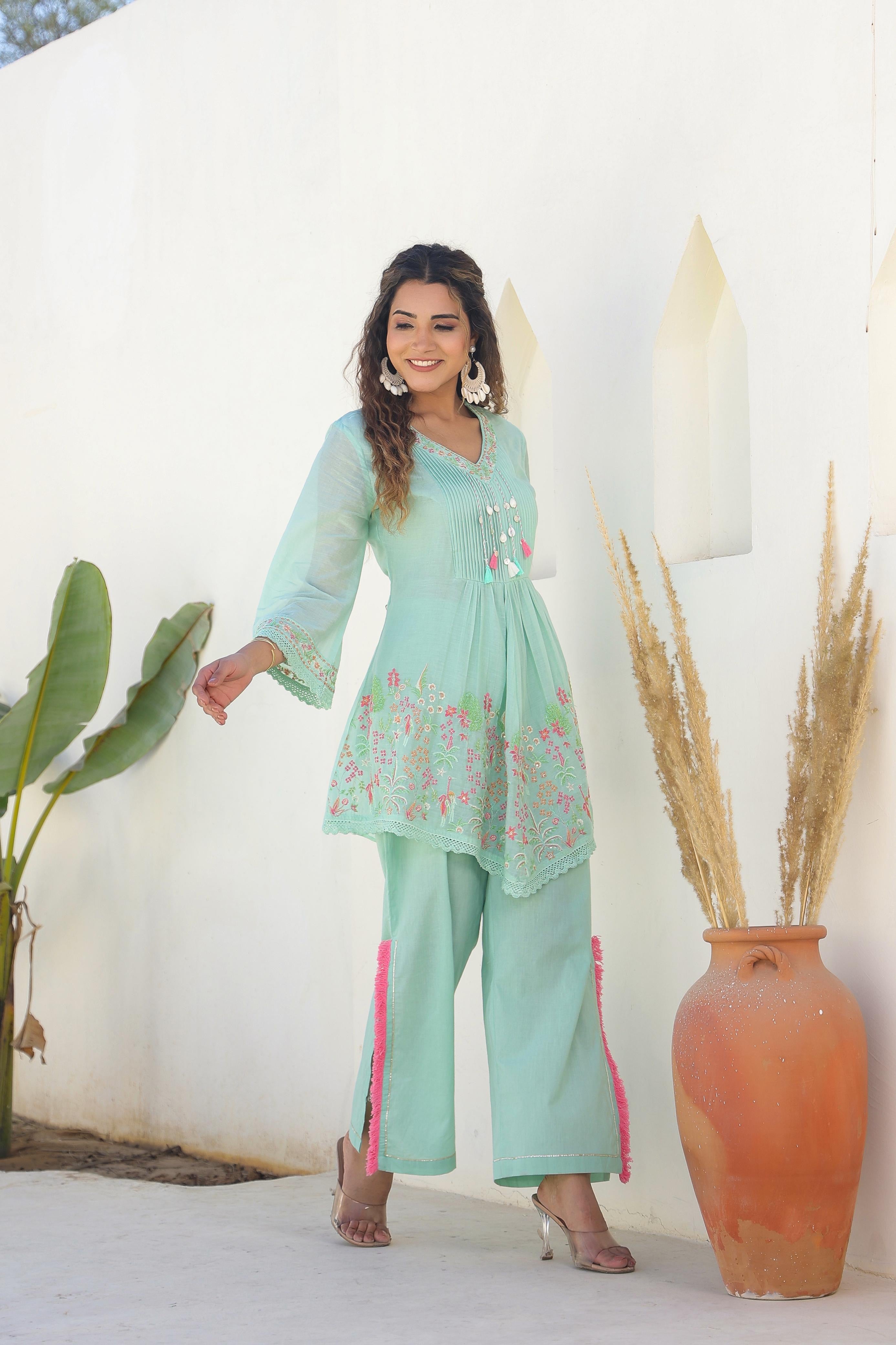 TRENDY EMBROIDERED CO-ORD SET