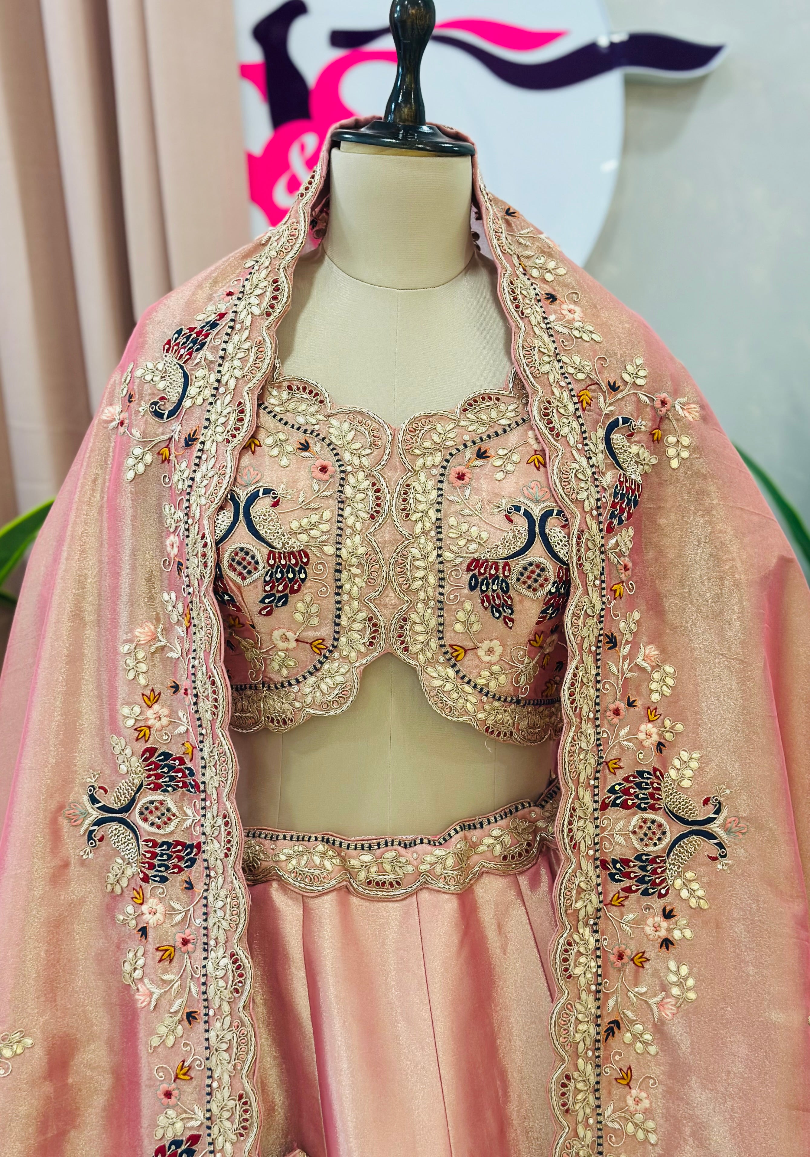 Elegant Handwork Lehenga Set with Beautiful Handwork Dupatta