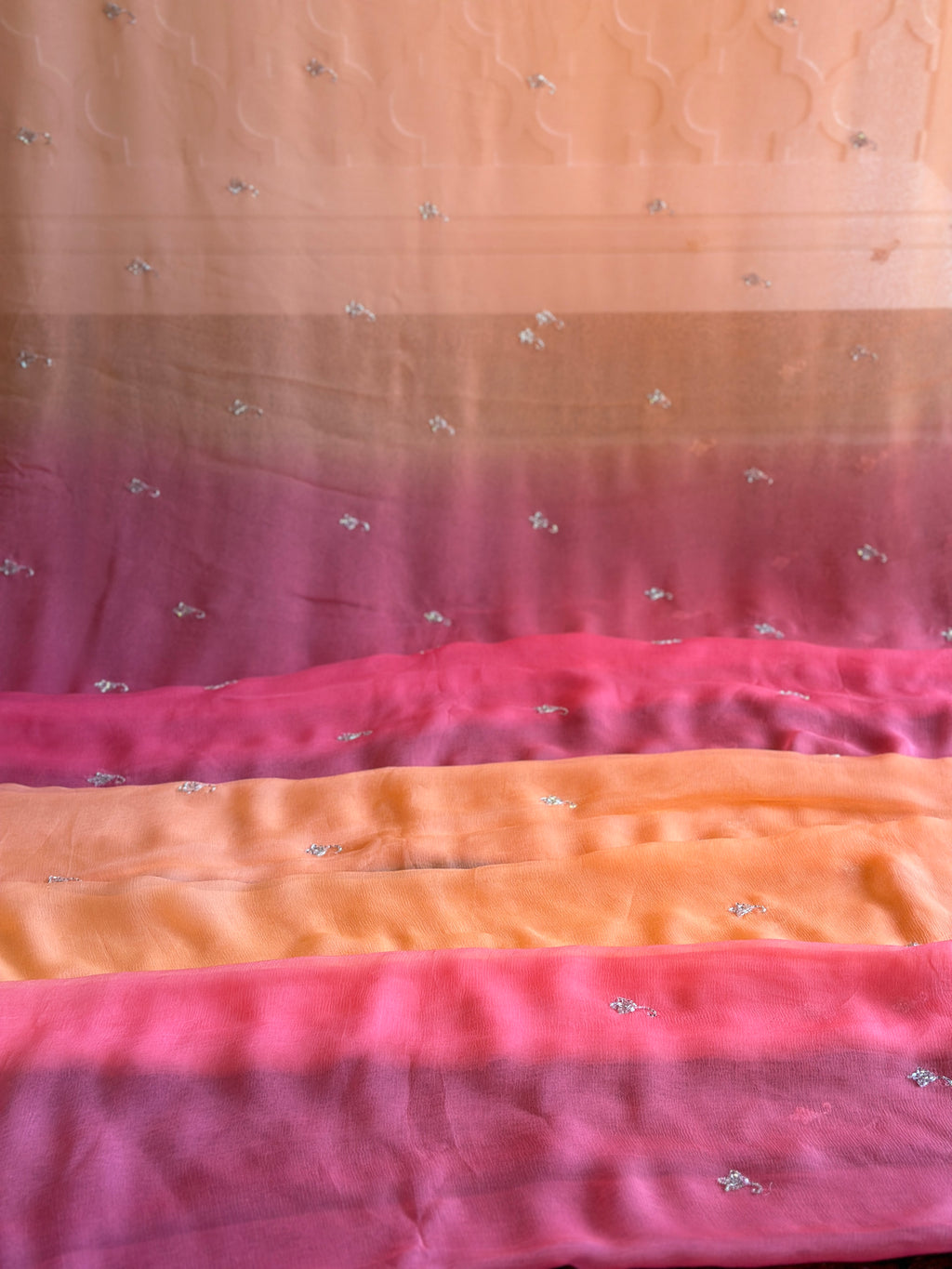 PREMIUM PURE CHIFFON HANDWORK SAREE
