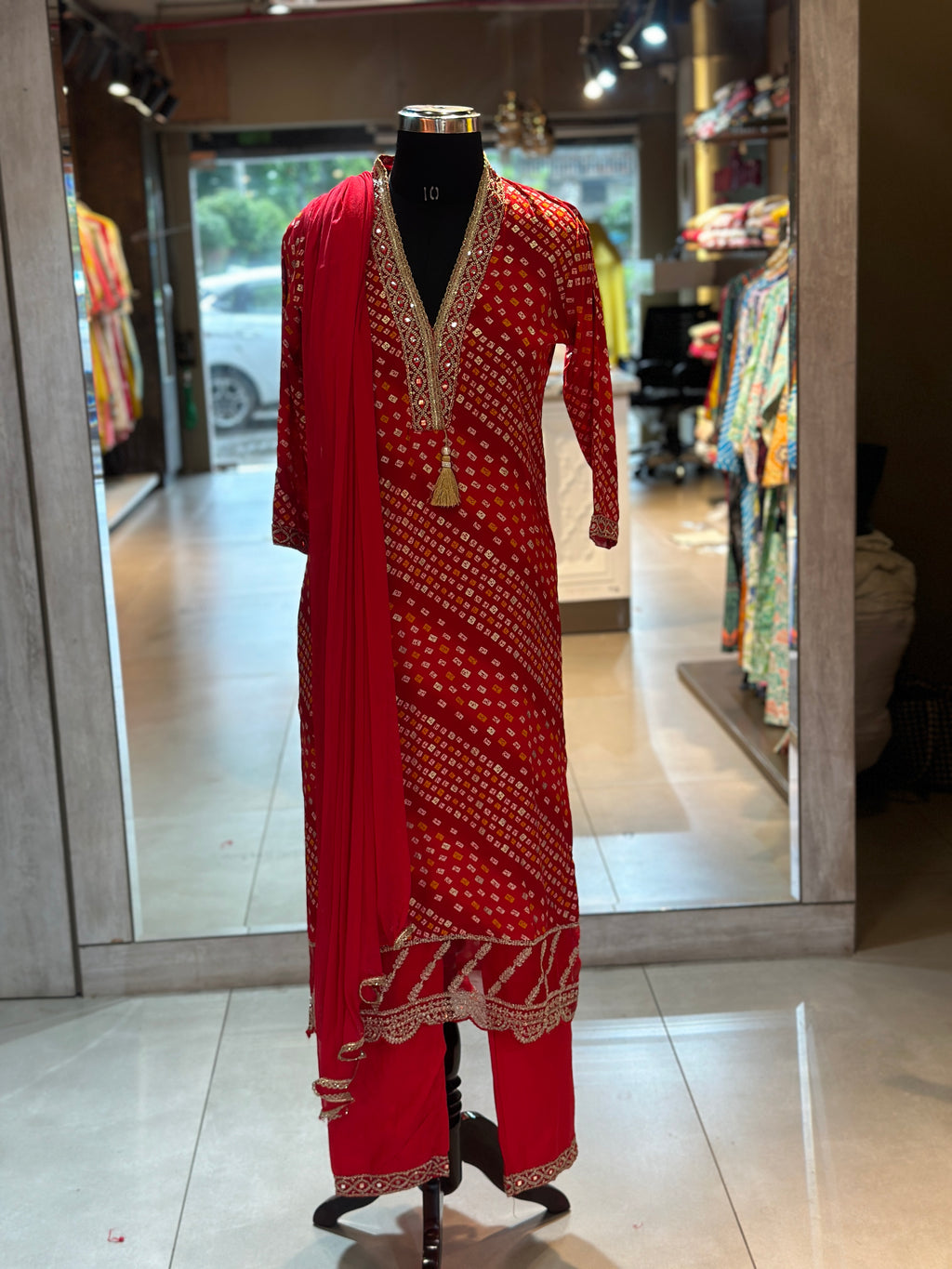 THREE PIECE BHANDEJ SUIT SET