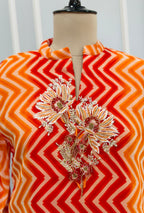 Leheriya Print Palazzo Co-ord Set