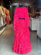 INDO-FUSION BHANDEJ LEHNGA SET