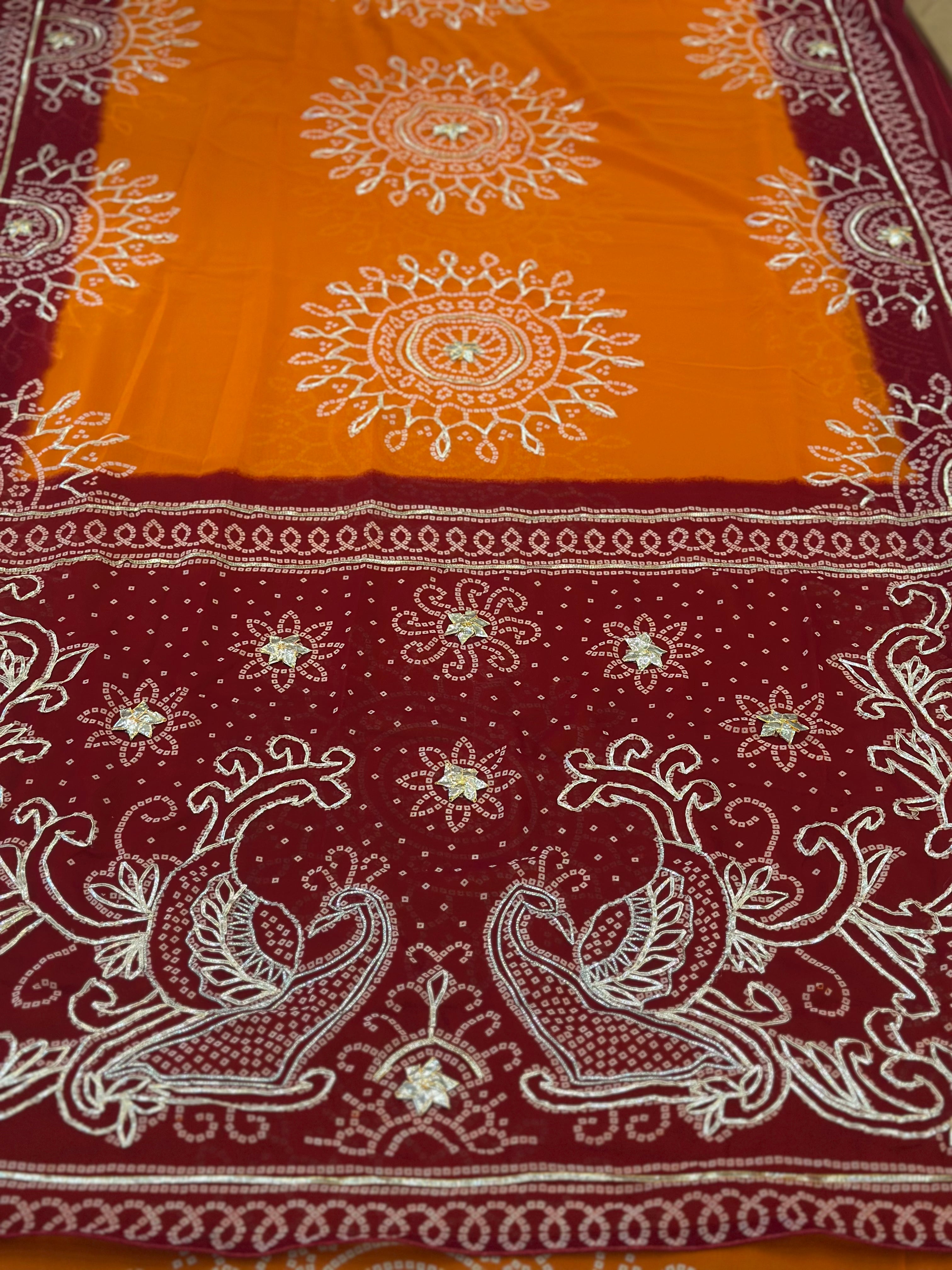 ✨ Ethnic Elegance Gota Work Saree ✨