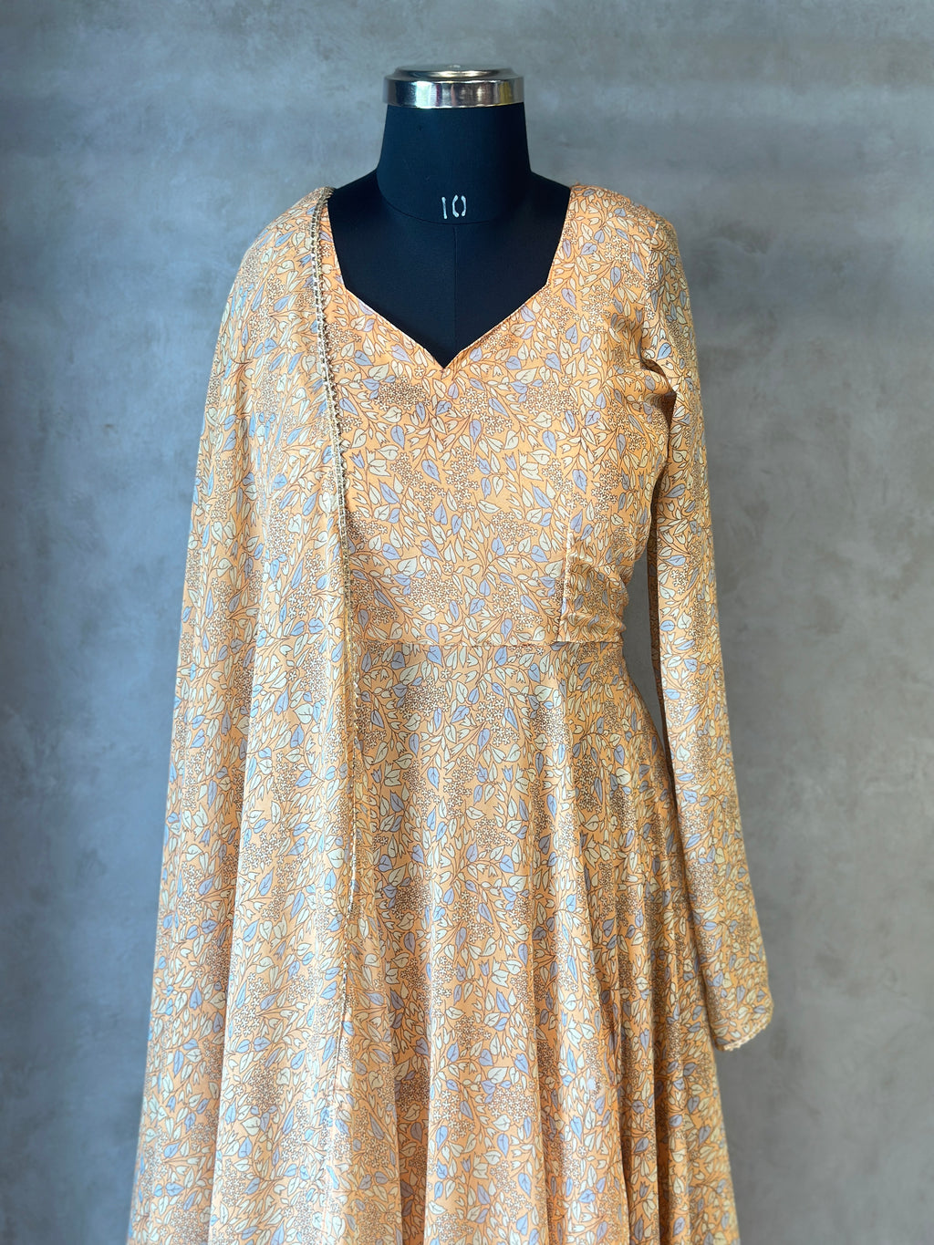 LONG FLORAL ANARKALI SUIT