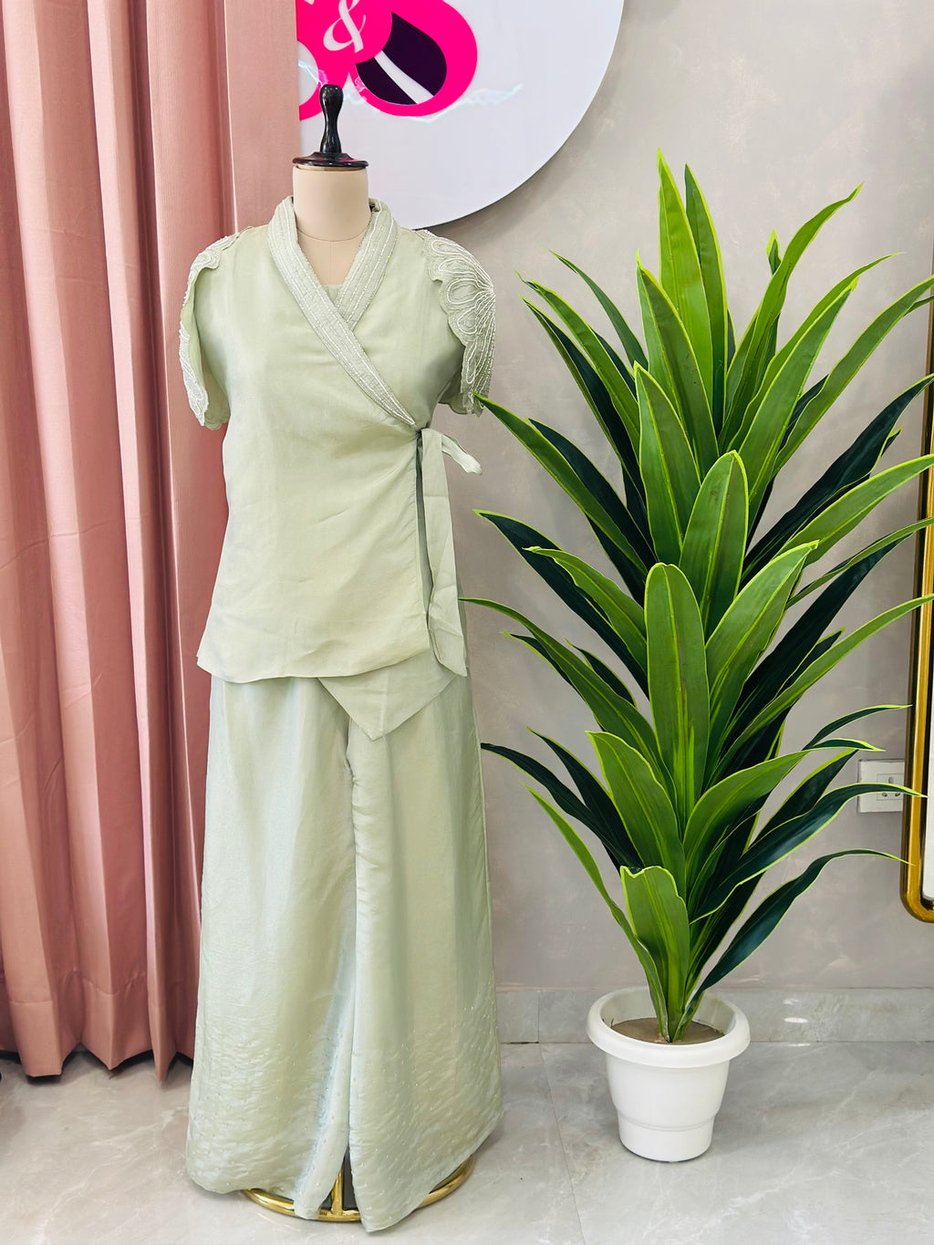Designer Wrap Style Co-Ord Set