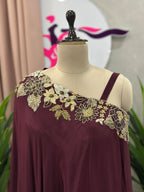 One Shoulder Classy Indo western Set