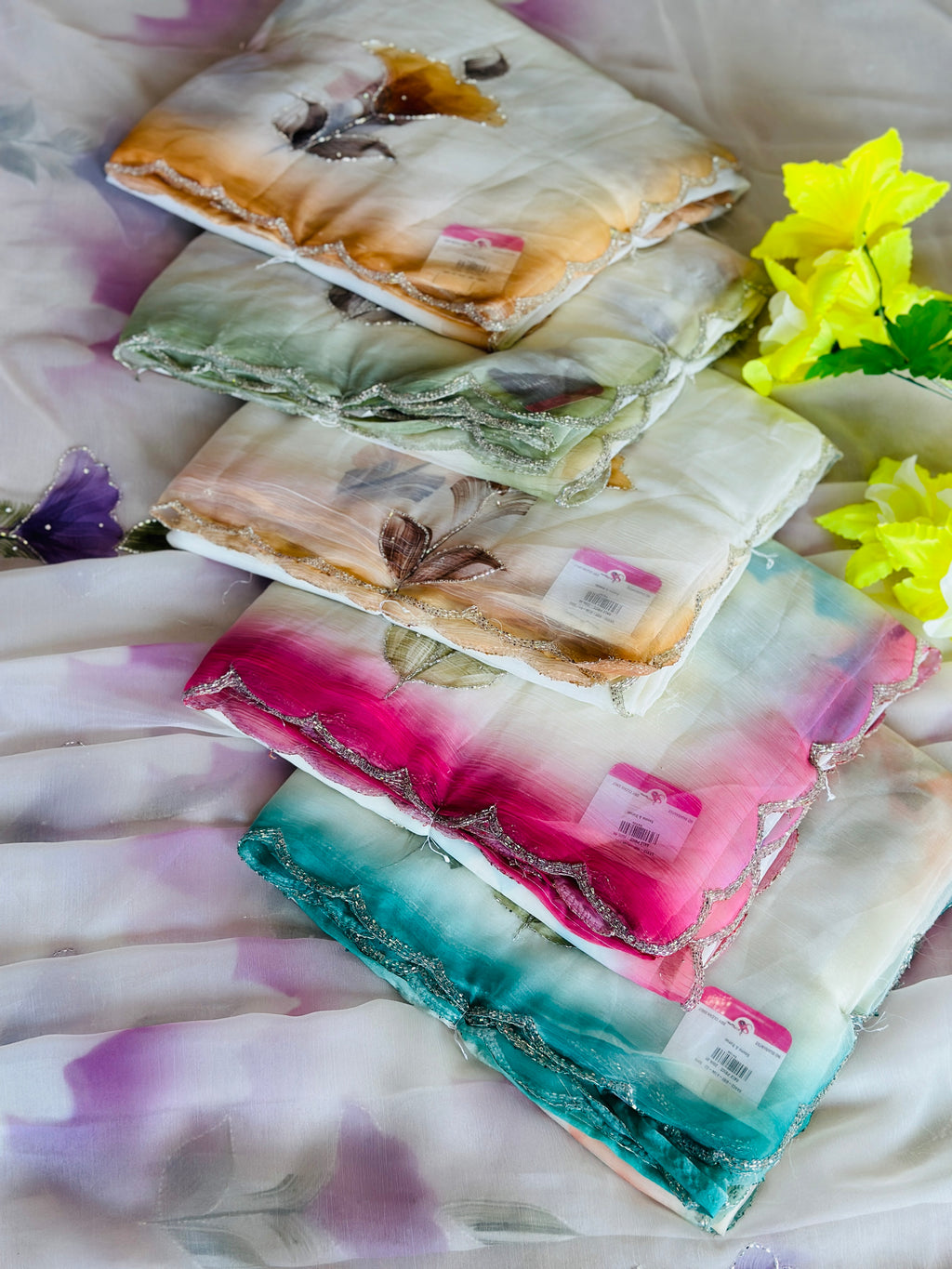 TULIP HANDWORK SAREE