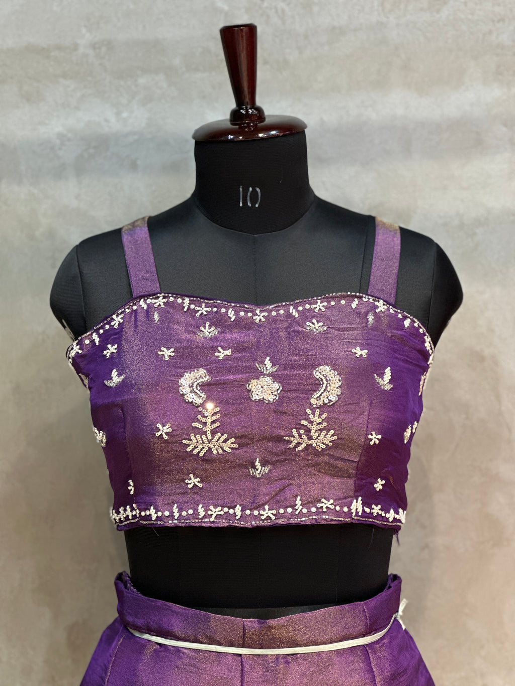 PURE ZARI TISSUE HANDWORK JACKET SET