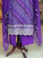 MODAL SILK LAHARIYA SUIT SET