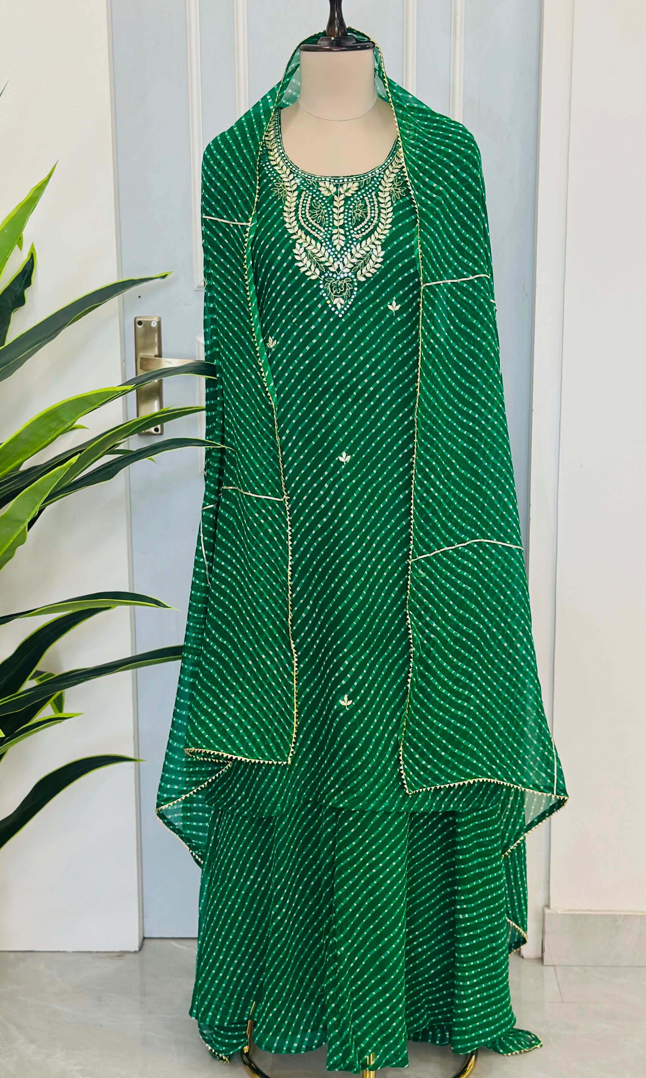 Premium Leheriya Inspired Suit Set