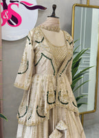Elegant Layered Lehenga with Rich Traditional Handwork