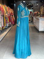 PURE CHINON GOWN IN HANDWORK