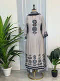 Elegant Floral Aline Kurta Palazzo Set with Dupatta