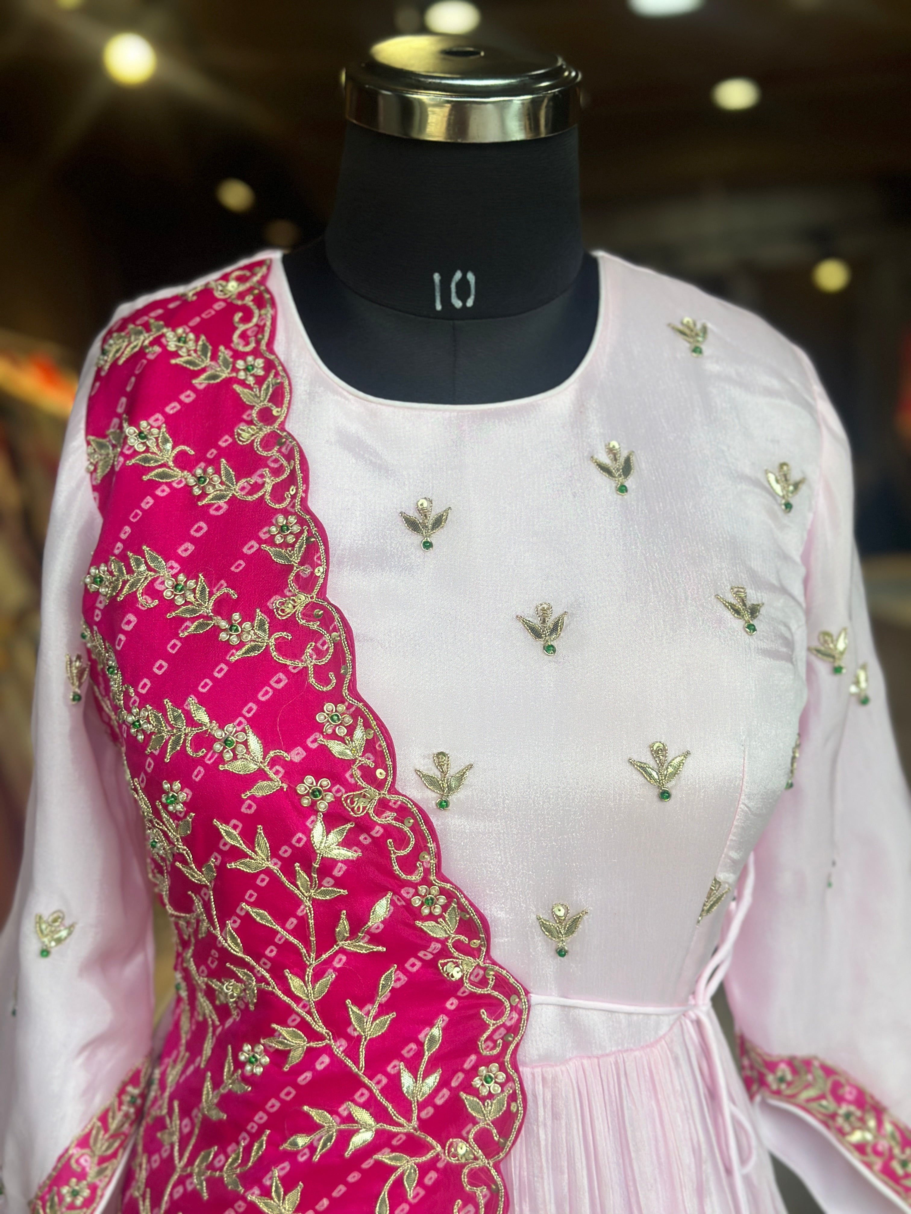 TRADITIONAL LONG GOWN IN HANDWORK