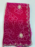 OMBRÉ BHANDEJ HANDWORK SAREE