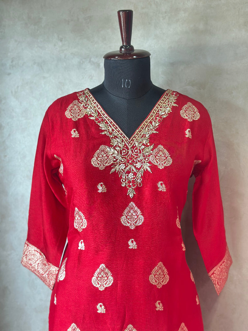 Classic Plazo Set With Handwork