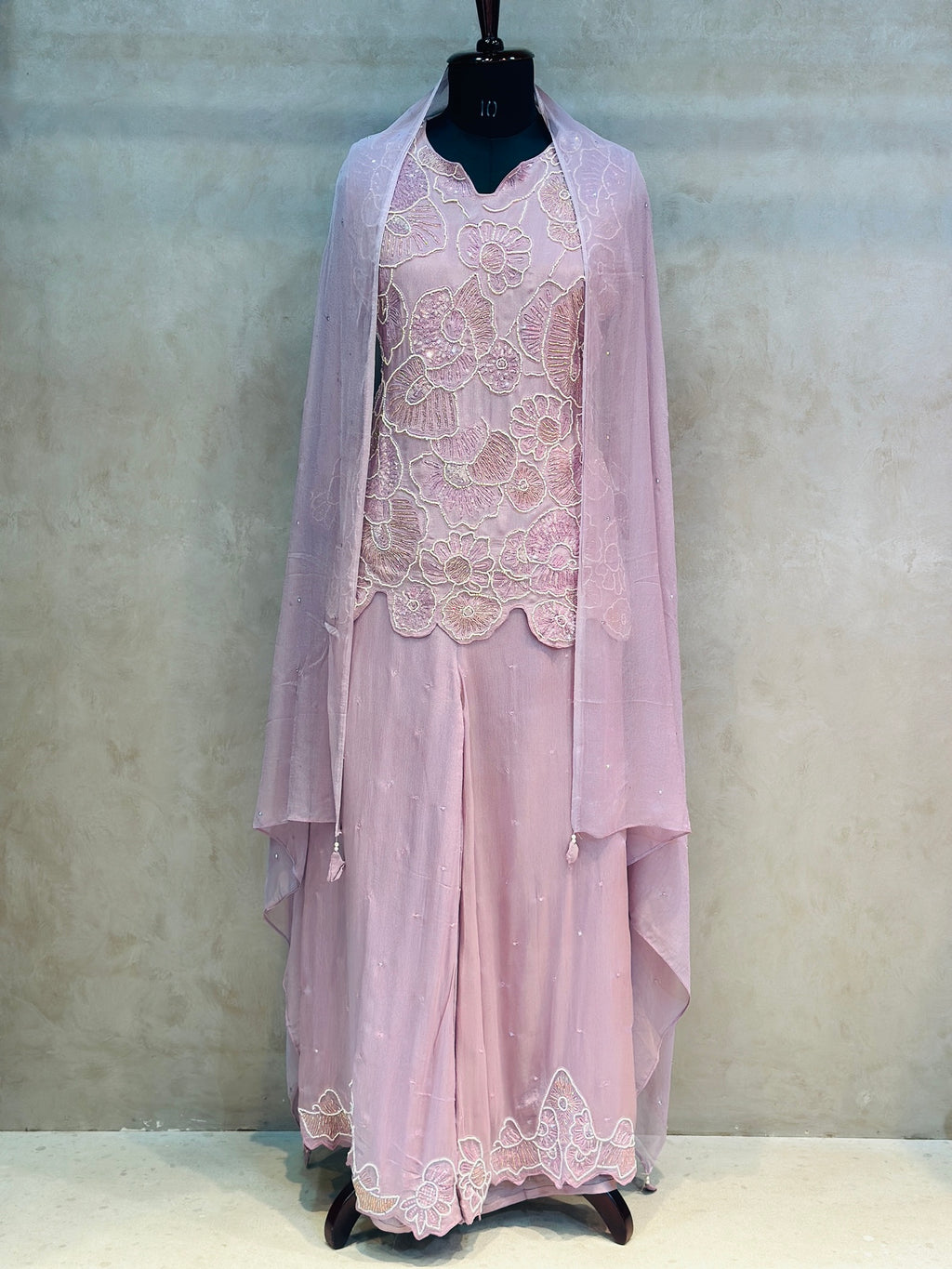 PREMIUM PLAZO SET WITH BEAUTIFUL HANDWORK