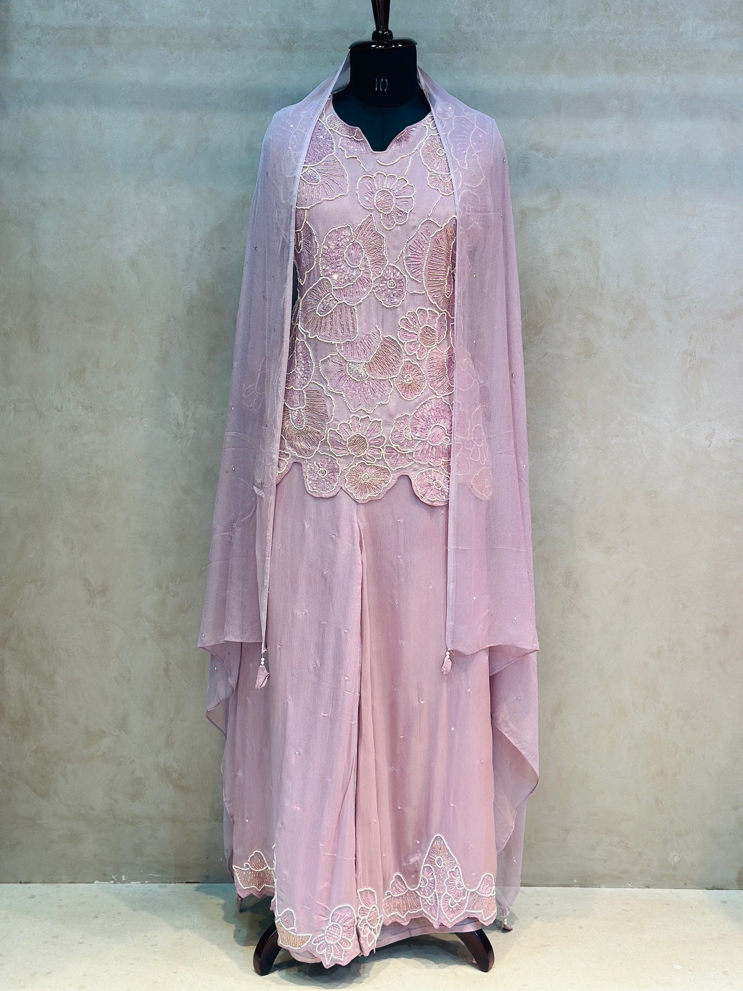 PREMIUM PLAZO SET WITH BEAUTIFUL HANDWORK