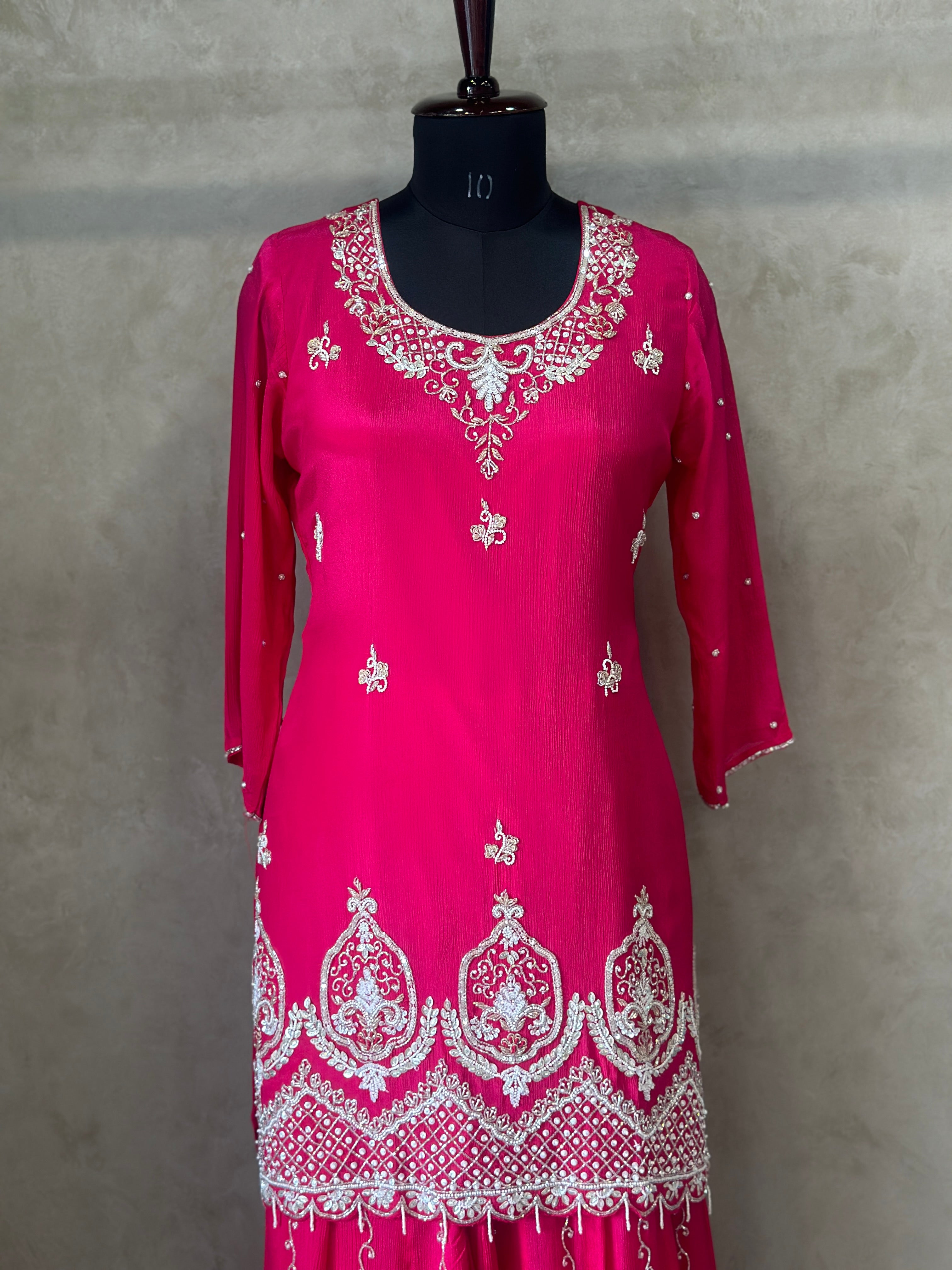 BEAUTIFUL HANDWORK SHARARA SET