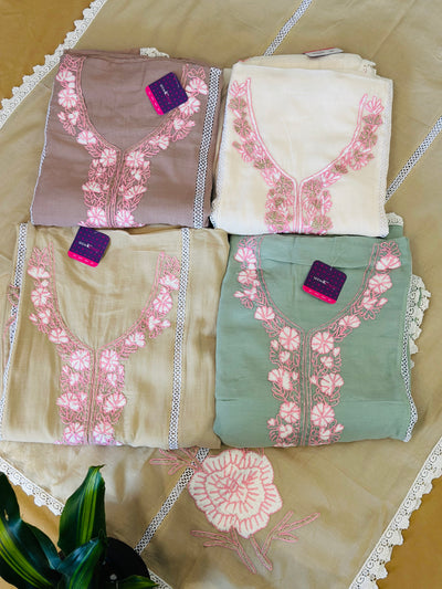 Classic Embroidered Unstitched Suit Set