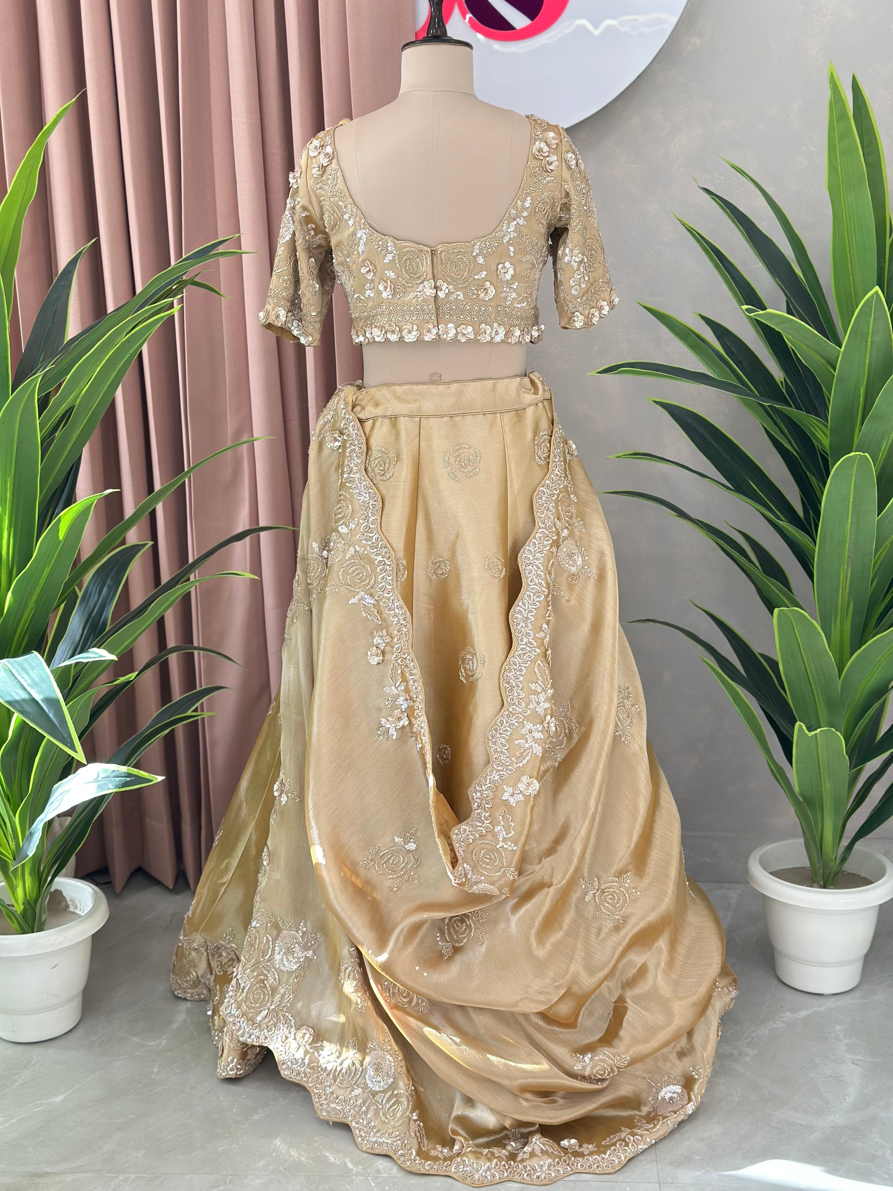 The Golden Grace Designer Lehenga