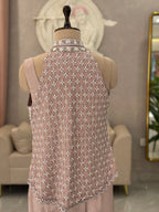 Designer Choker Neck Drape Saree