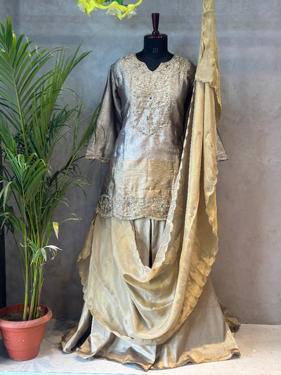🌷Premium Plazo Set With Pure Zardosi Handwork 🌷