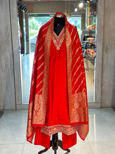 BANARASI STRAIGHT SUIT SET
