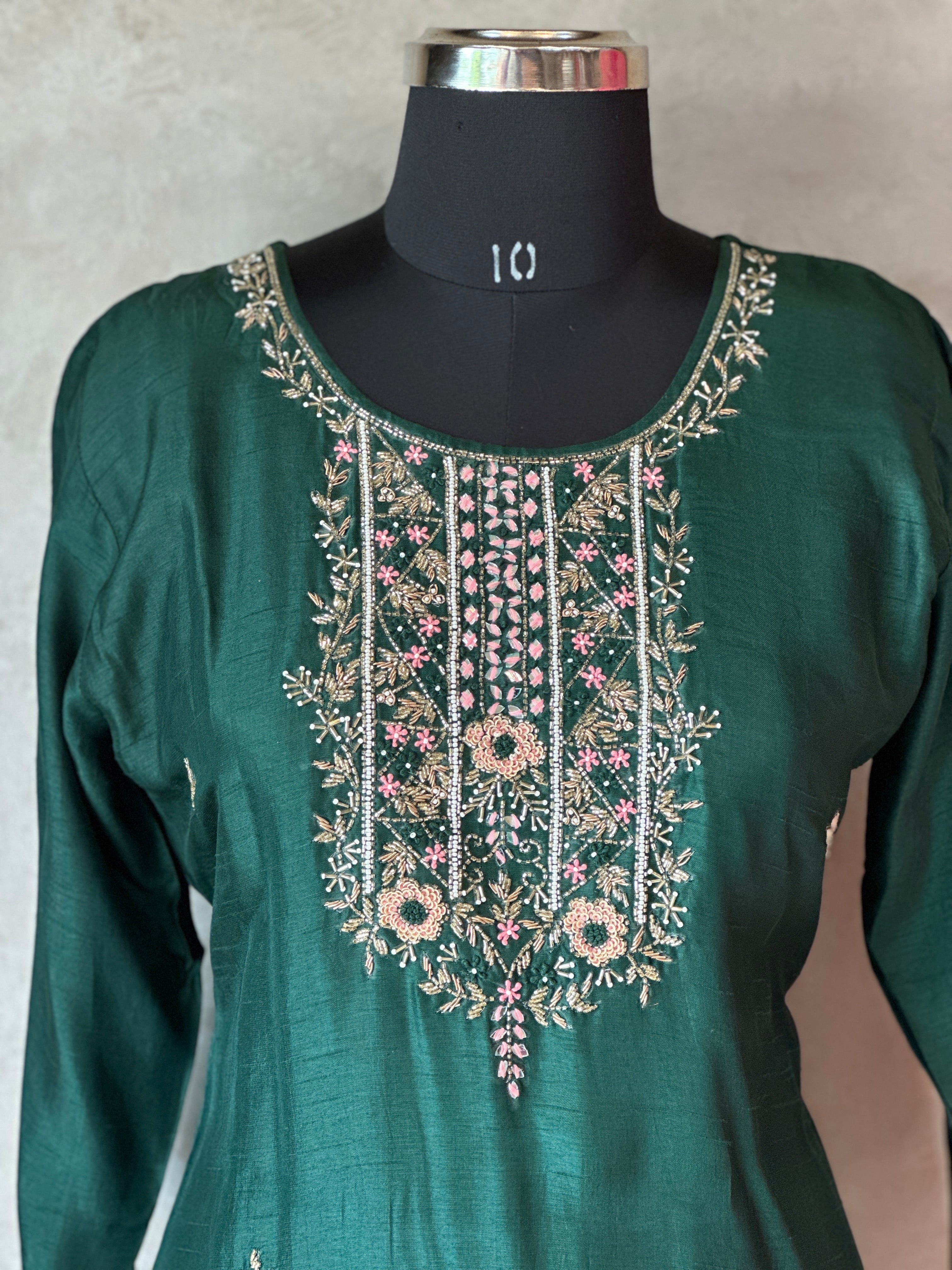 MODAL SILK HANDWORK SUIT SET FOR RAKHI