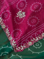 Royal Bandhani Saree with Handwork Border Detailing