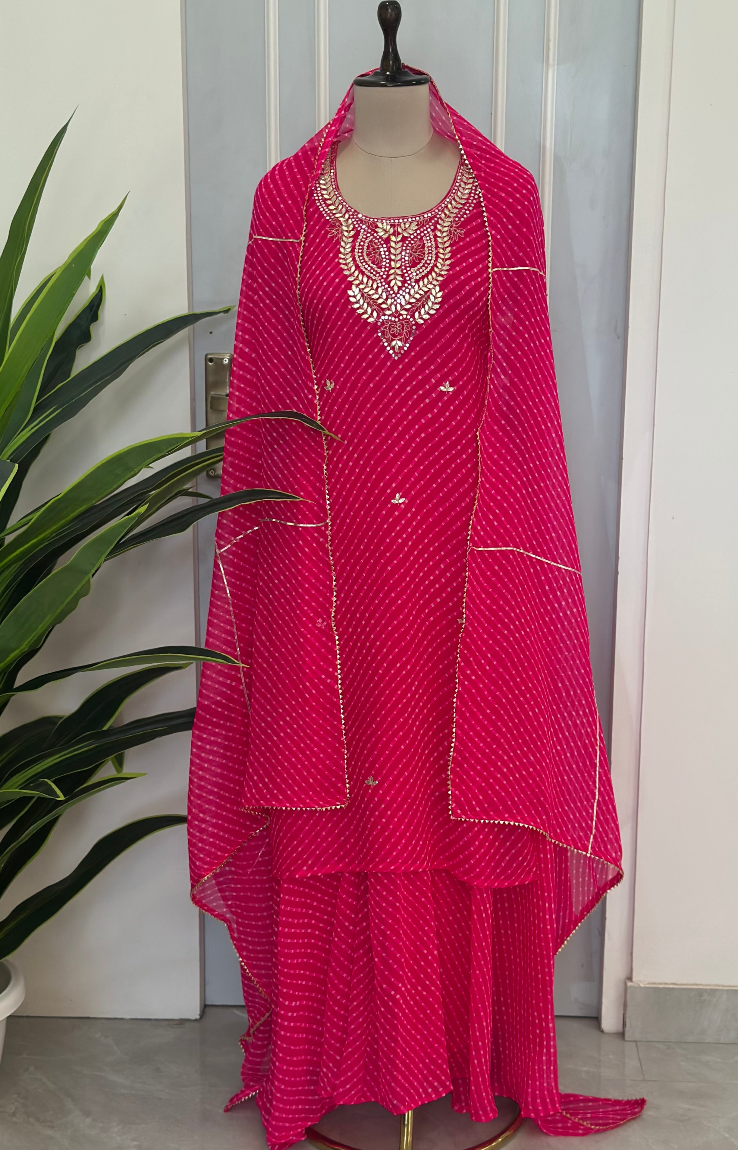 Premium Leheriya Inspired Suit Set