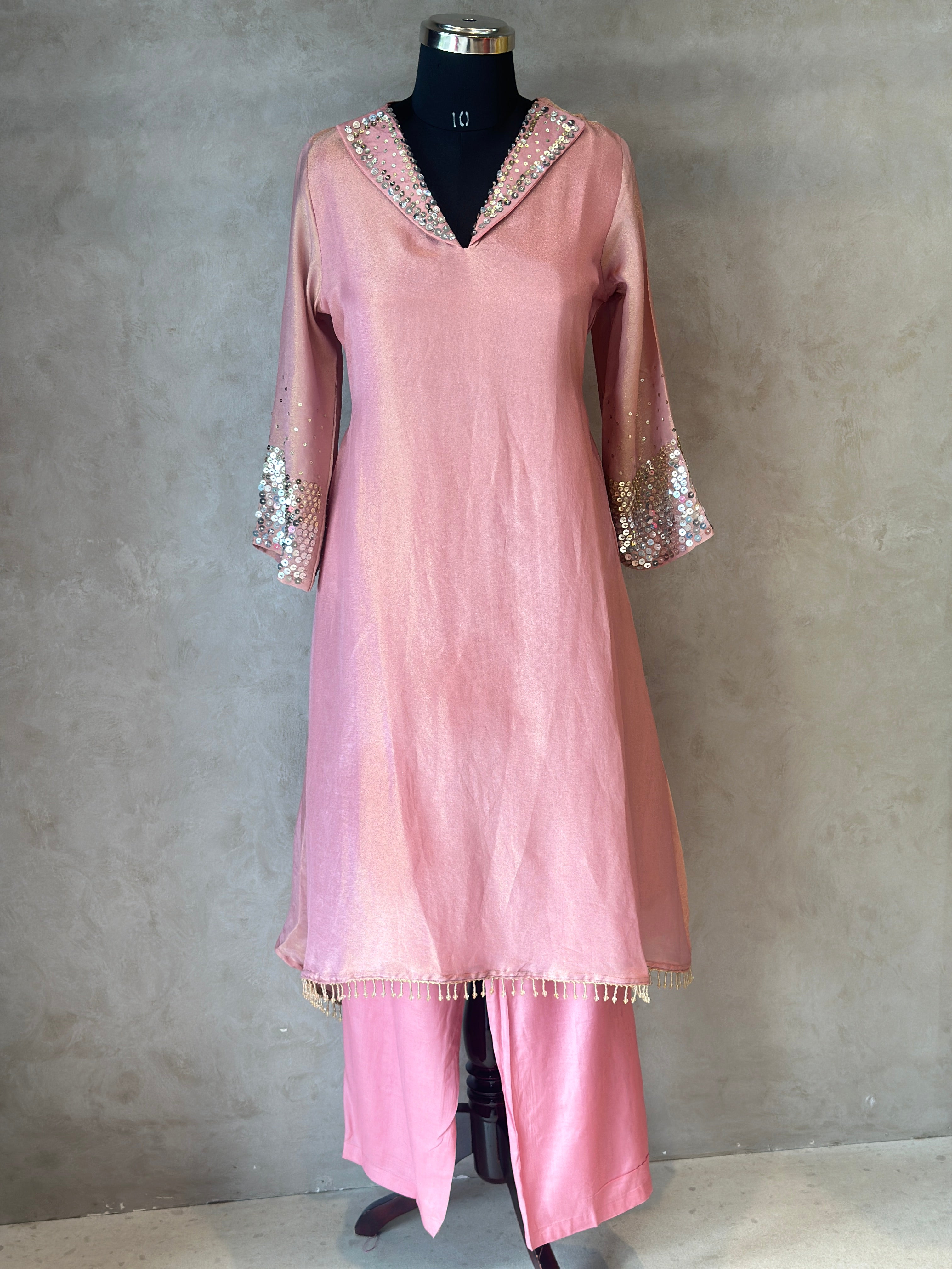 TRENDY PURE ZARI TISSUE CO-ORD SET