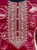 THREE PIECE RAYON STRAIGHT SUIT SET