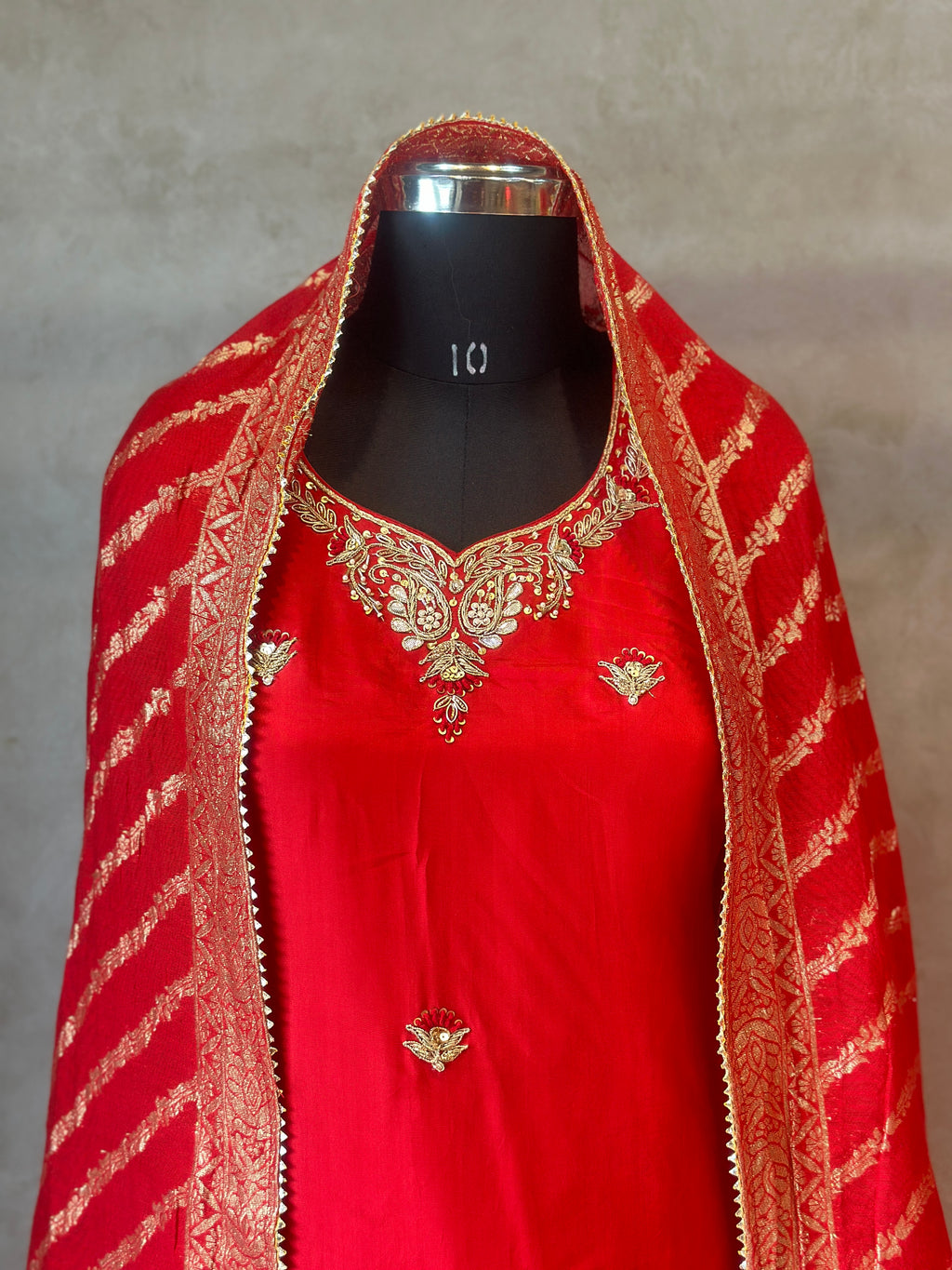 BEAUTIFUL ZARDOSI HANDWORK SKIRT SET