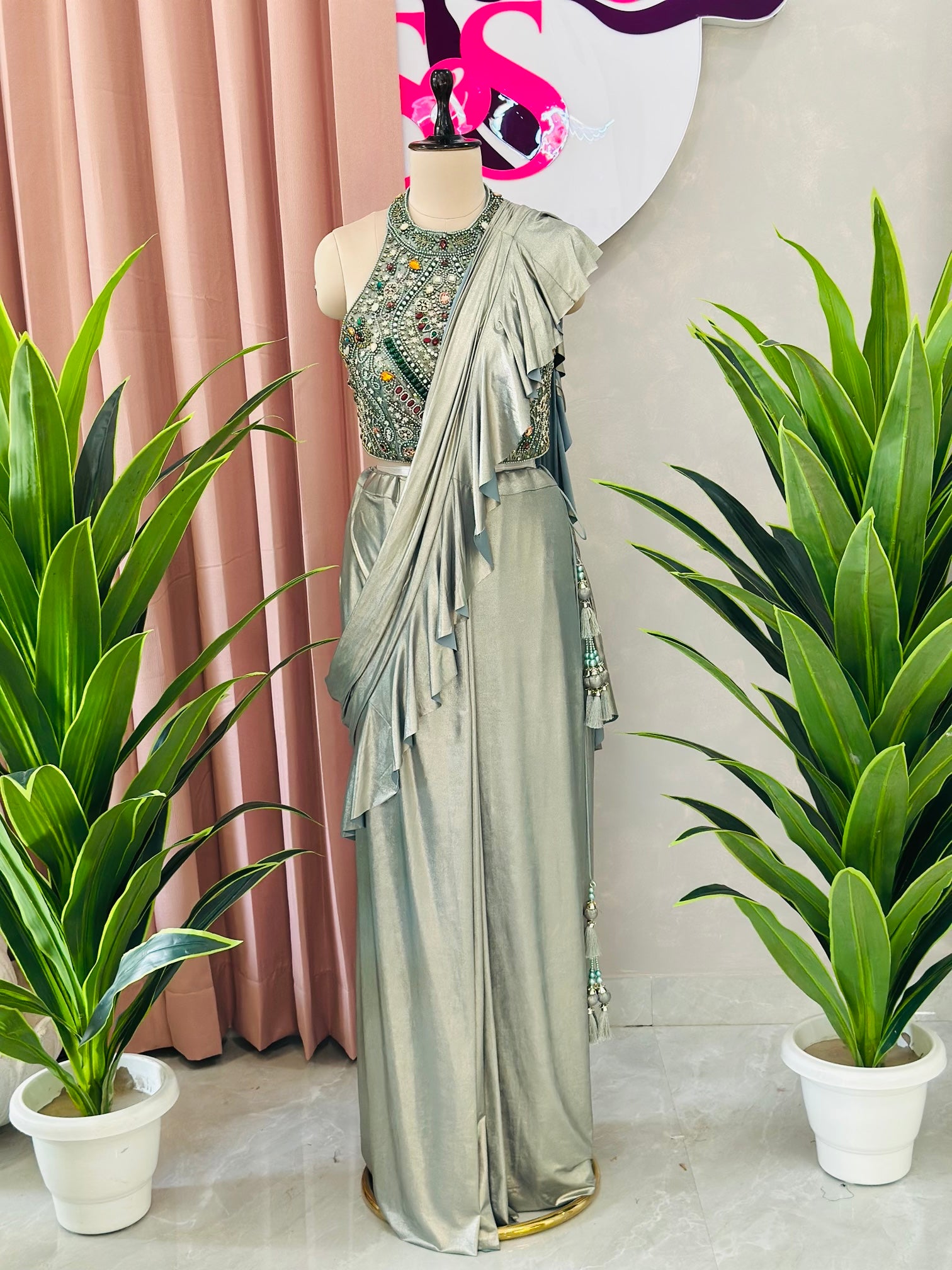 Designer Ready-to-Wear Handwork Saree