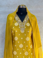 PREMIUM  PLAZO SET WITH ZARDOSI