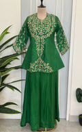 Royal Green Indo-Western Jacket Style Set