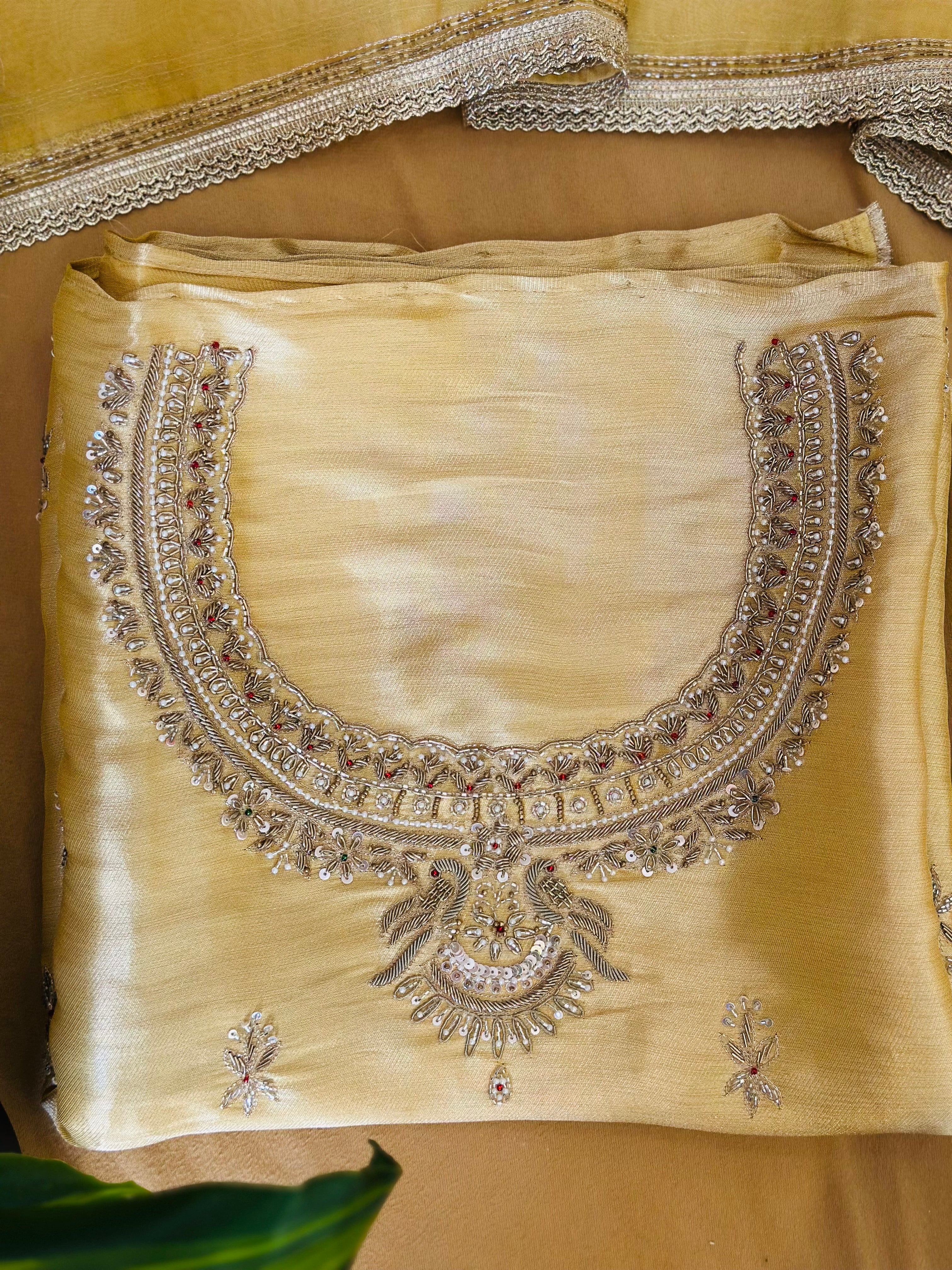Premium Handwork Unstitched Suit Set