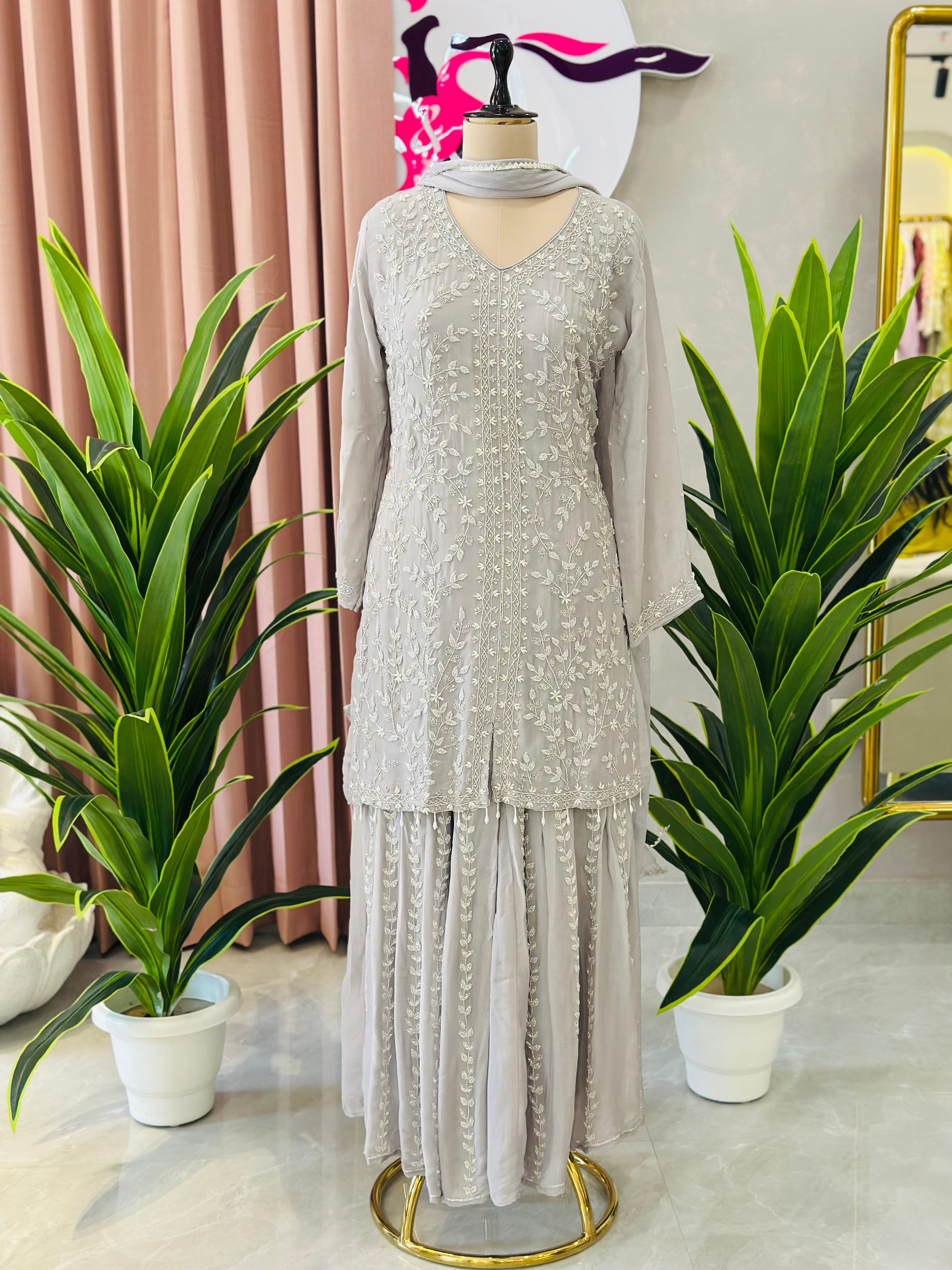 Premium Heavy Handwork Sharara Set