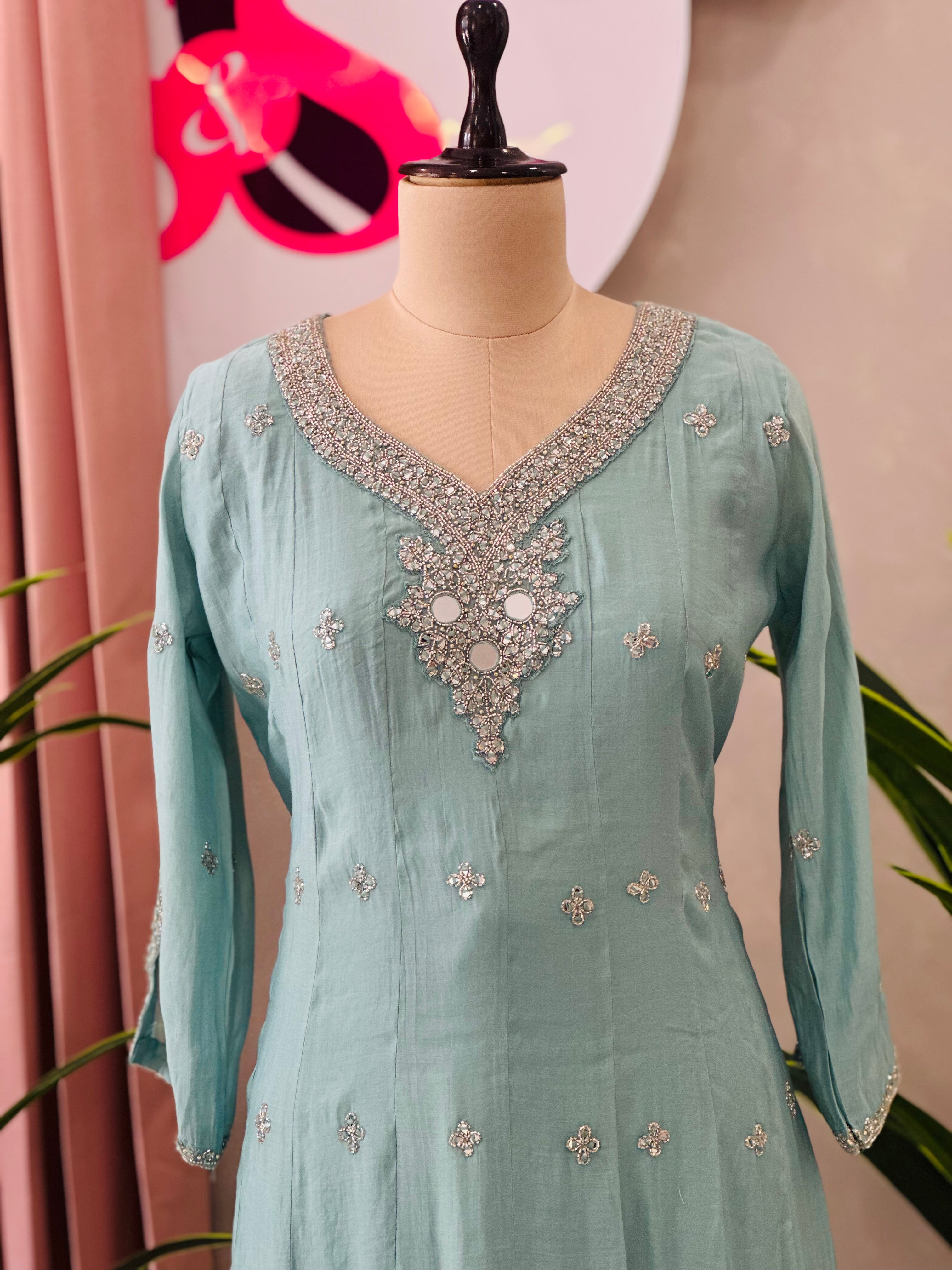Beautiful Handwork Anarkali Set