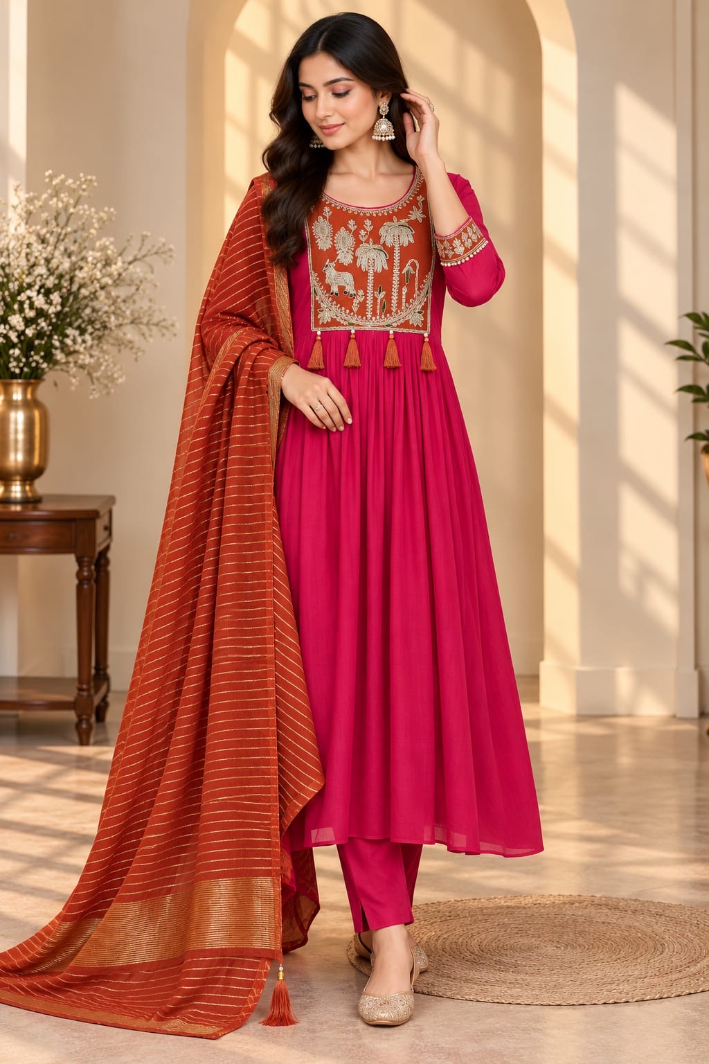 Classic Handwork Anarkali Set