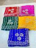 PURE BHANDEJ HANDWORK SAREE