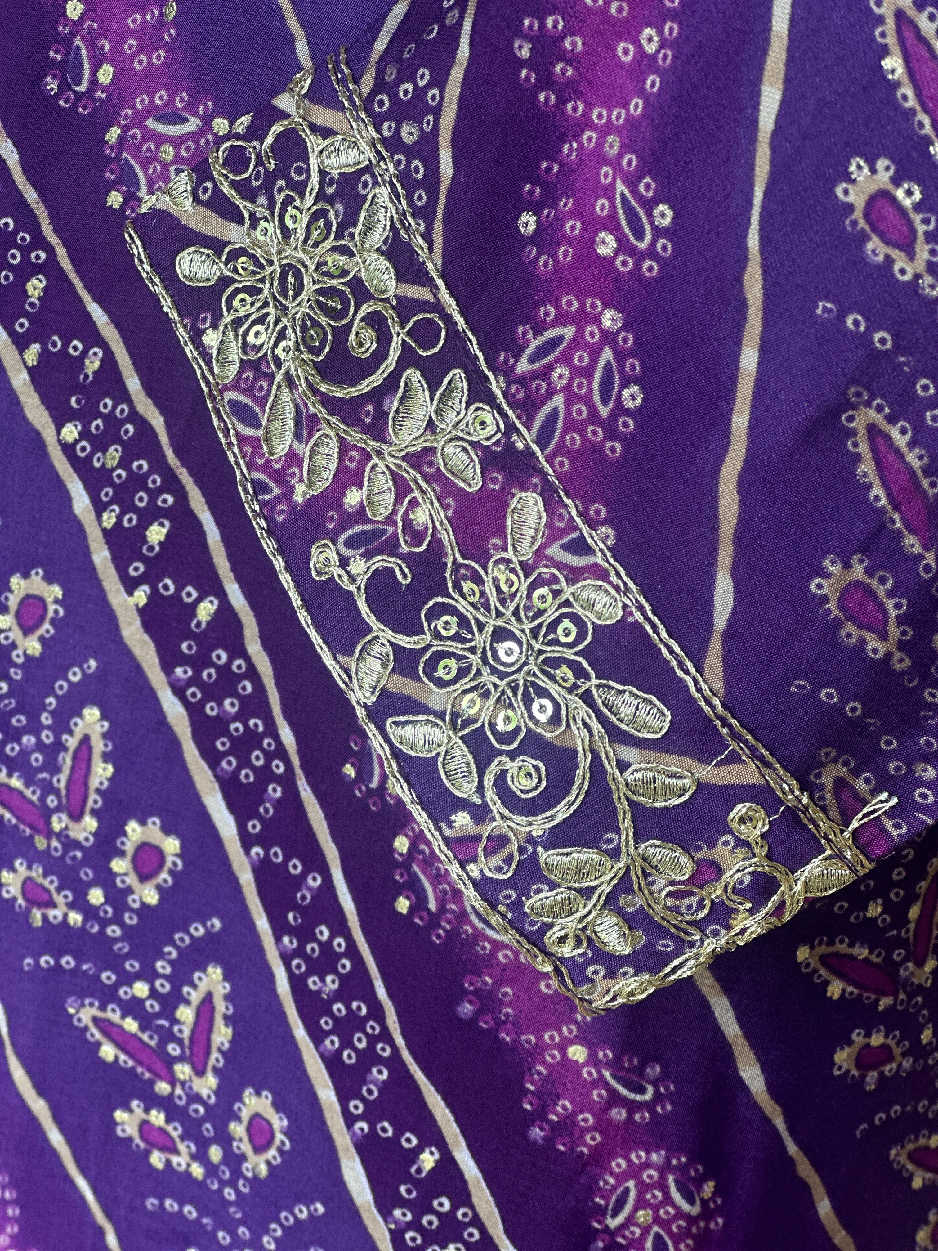 MODAL SILK LAHARIYA SUIT SET