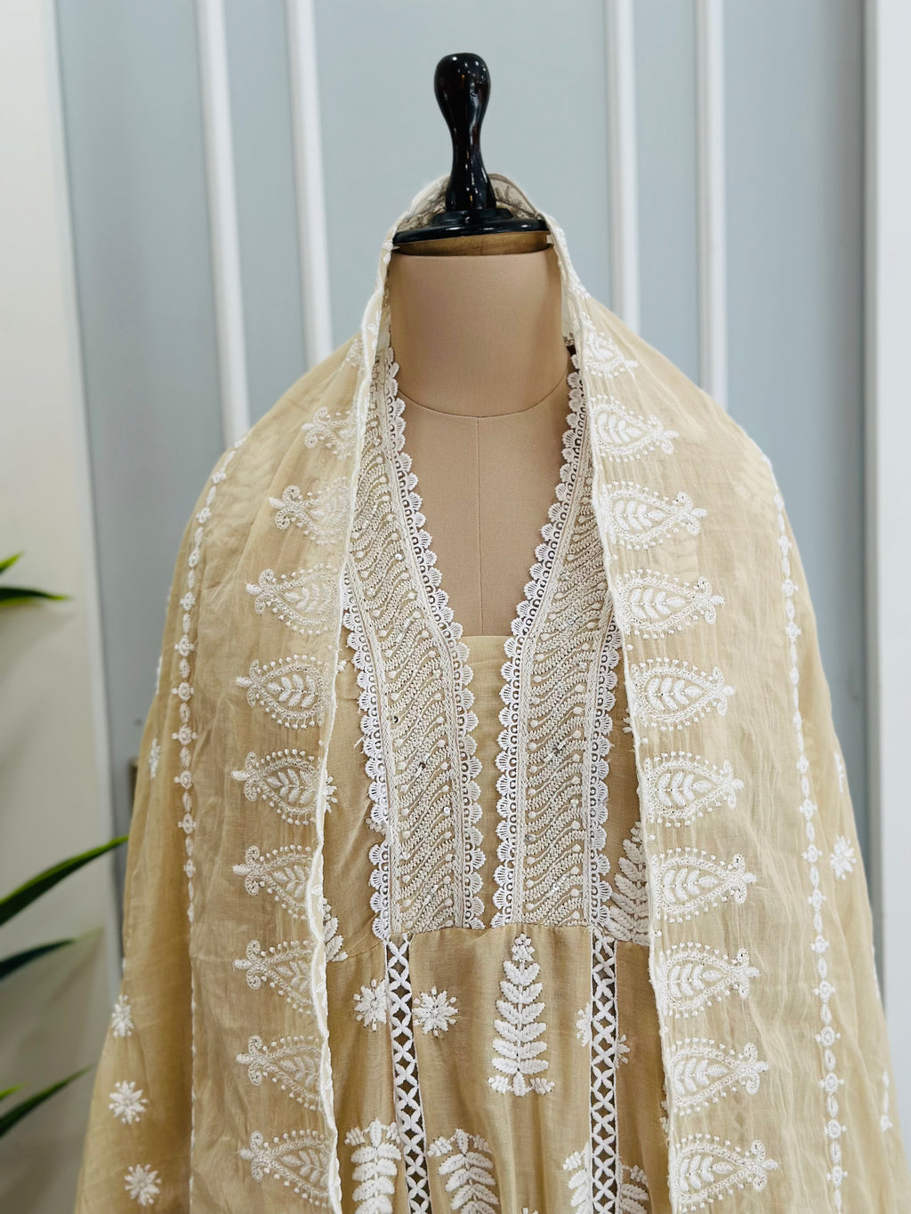 Trendy Chikankari Suit In Two Beautiful Shades