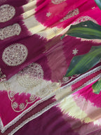 Premium Tie & Dye Chiffon Saree